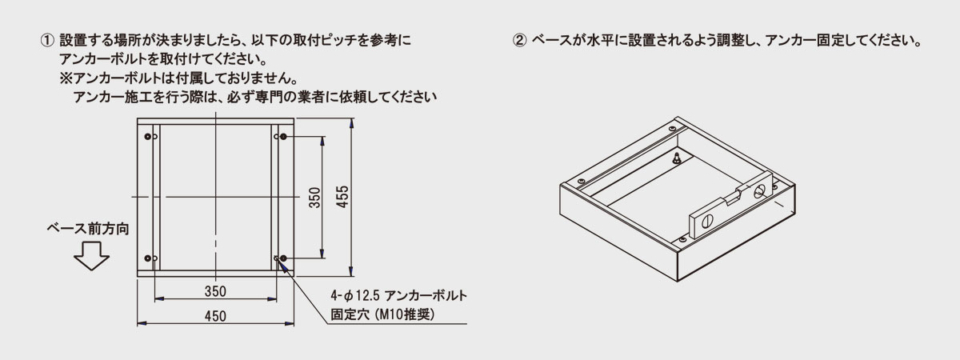 ベースの設置