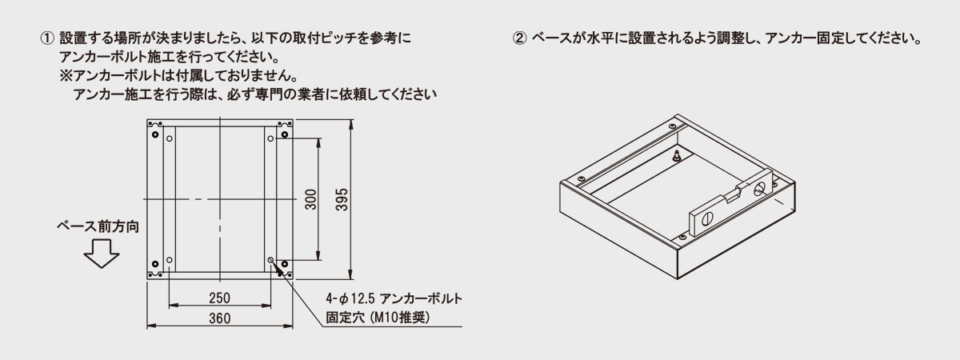 ベースの設置