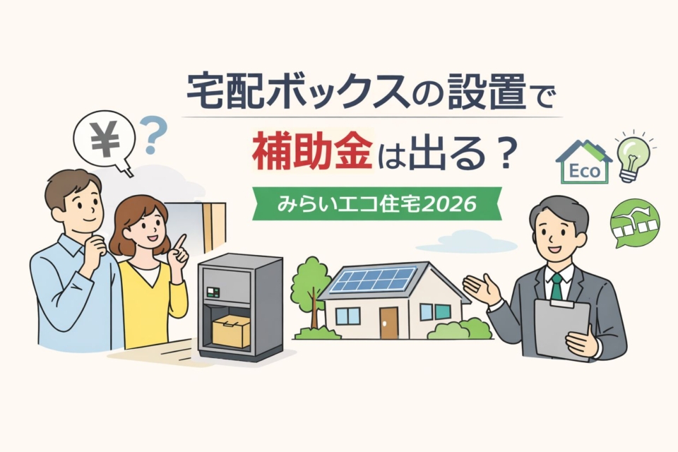 2026年国土交通省】宅配ボックス設置で補助金は出る？『みらいエコ住宅