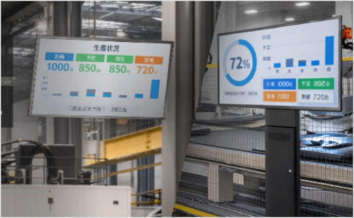 ディスプレイの省スペース設置をしたイメージ
